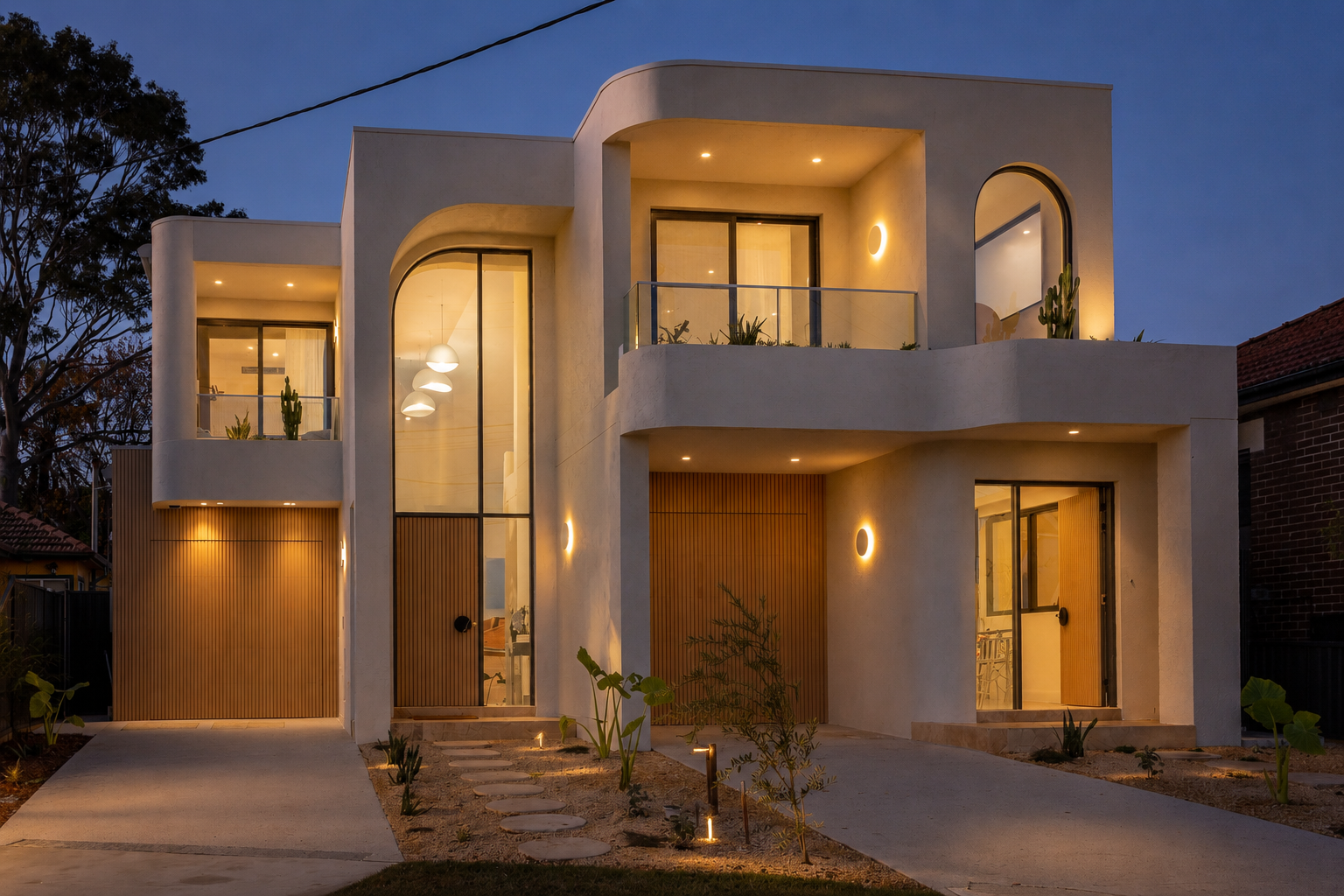 Natural stone facade detail